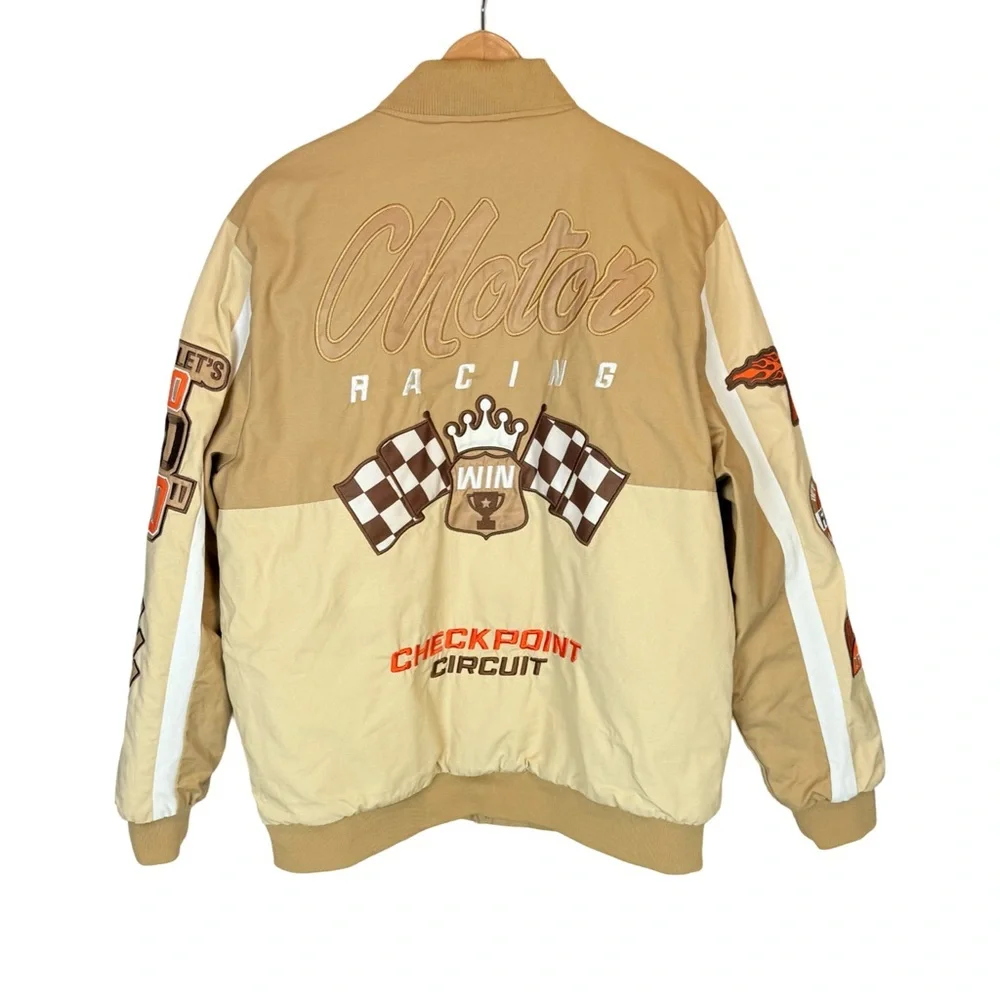 R3Bel Jacket Racing Speed Race Beige Mens - Picture 4 of 13